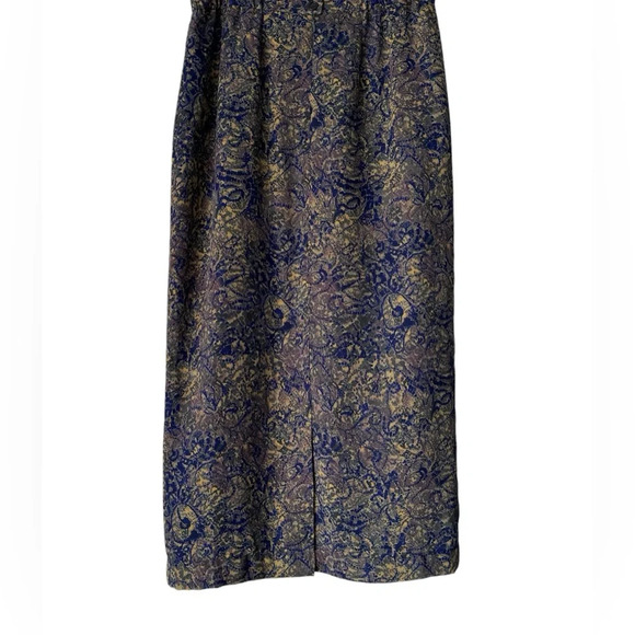 Harve Benard Vintage Pencil Print Side Zip Slit Grandma Office Skirt 12 - Picture 2 of 7